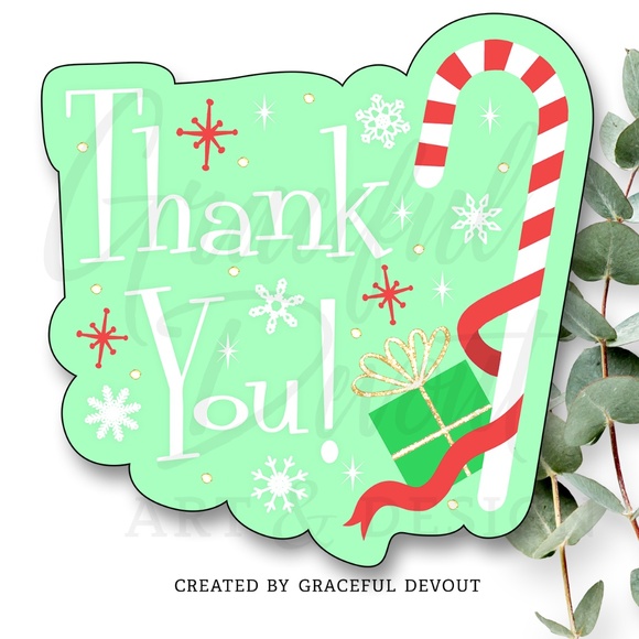 Thank You! -2" (inches) Sticker (48ct.)  [GD175-48] - Picture 1 of 1